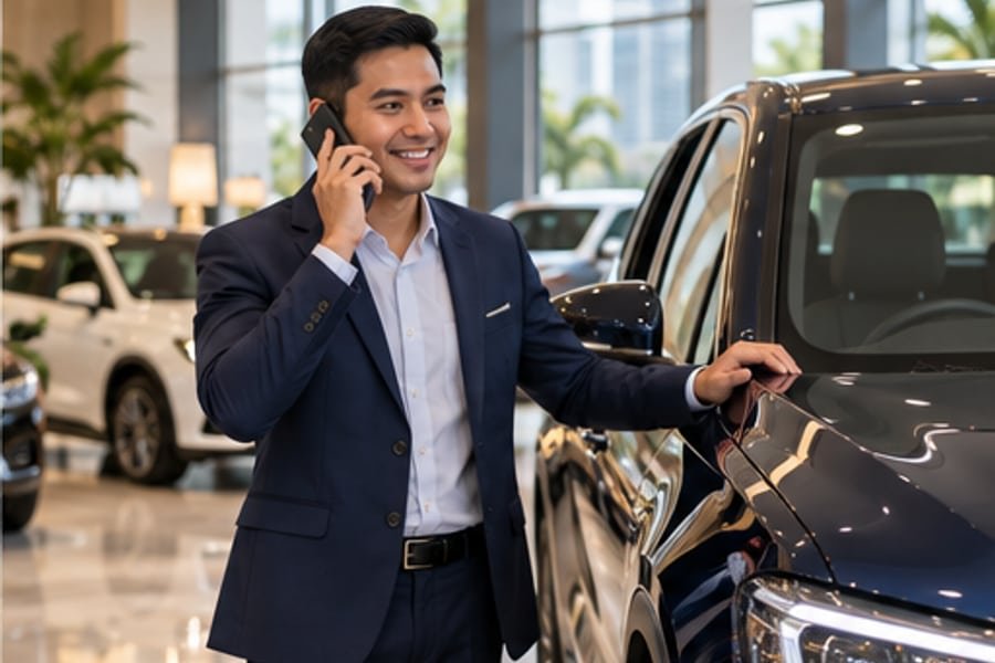 Illustrative auto dealerships AI call assistant